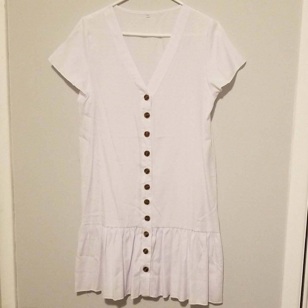 🌱 NWOT Linen White summer dress